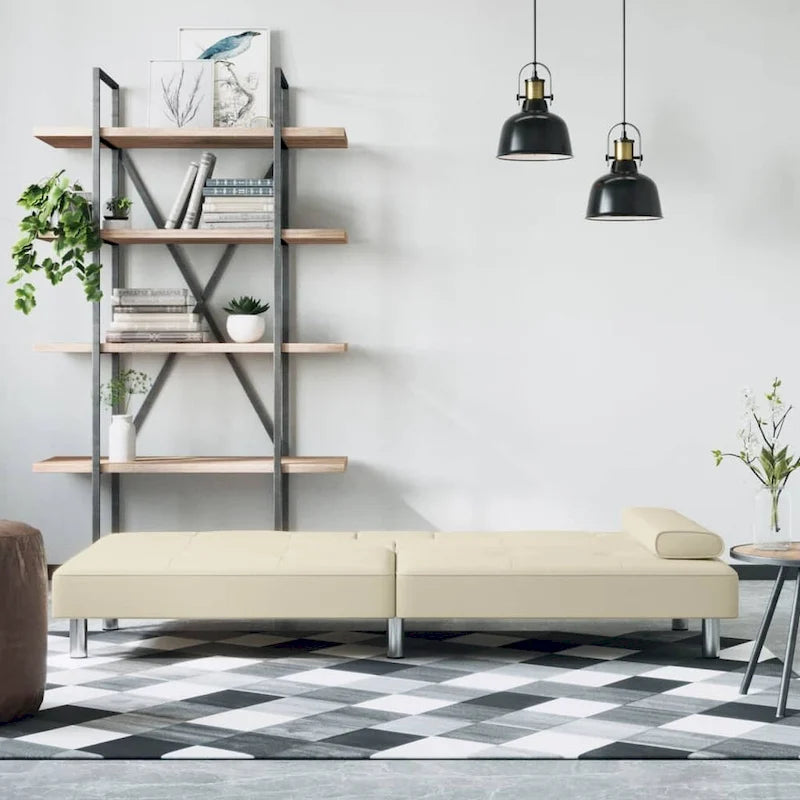 Divano Letto Pieghevole con Portabicchieri Ecopelle 78.7x35x27.6