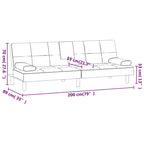 Divano Letto Pieghevole con Portabicchieri Ecopelle 78.7x35x27.6