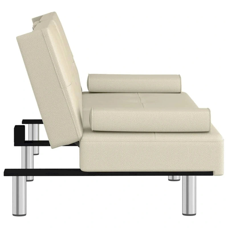 Divano Letto Pieghevole con Portabicchieri Ecopelle 78.7x35x27.6