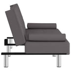 Divano Letto Pieghevole con Portabicchieri Ecopelle 78.7x35x27.6