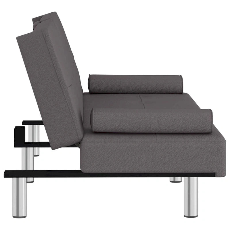 Divano Letto Pieghevole con Portabicchieri Ecopelle 78.7x35x27.6