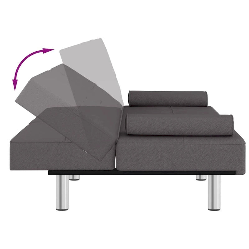 Divano Letto Pieghevole con Portabicchieri Ecopelle 78.7x35x27.6