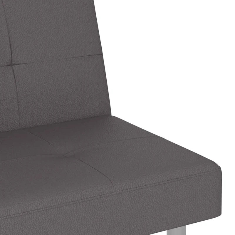 Divano Letto Pieghevole con Portabicchieri Ecopelle 78.7x35x27.6