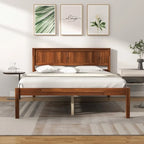 Struttura letto con testiera in legno e supporto a doghe
