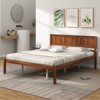 Struttura letto con testiera in legno e supporto a doghe