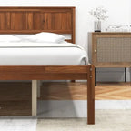 Struttura letto con testiera in legno e supporto a doghe