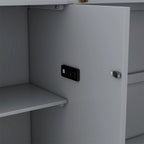 Letto a scomparsa Queen Size con mensole, cassetti e porte USB, salvaspazio