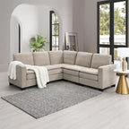 Divano sezionale moderno in velluto oversize 89*89, grande mobile imbottito per interni a L con doppi cuscini
