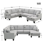 Divano sezionale moderno in velluto oversize 89*89, grande mobile imbottito per interni a L con doppi cuscini