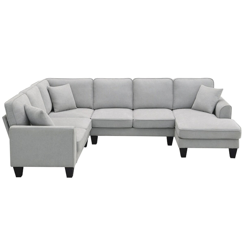 Divano sezionale moderno in velluto oversize 89*89, grande mobile imbottito per interni a L con doppi cuscini