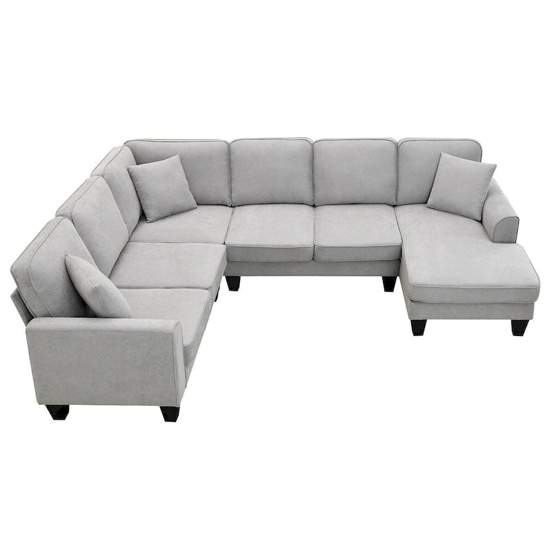 Divano sezionale moderno in velluto oversize 89*89, grande mobile imbottito per interni a L con doppi cuscini