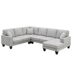 Divano sezionale moderno in velluto oversize 89*89, grande mobile imbottito per interni a L con doppi cuscini