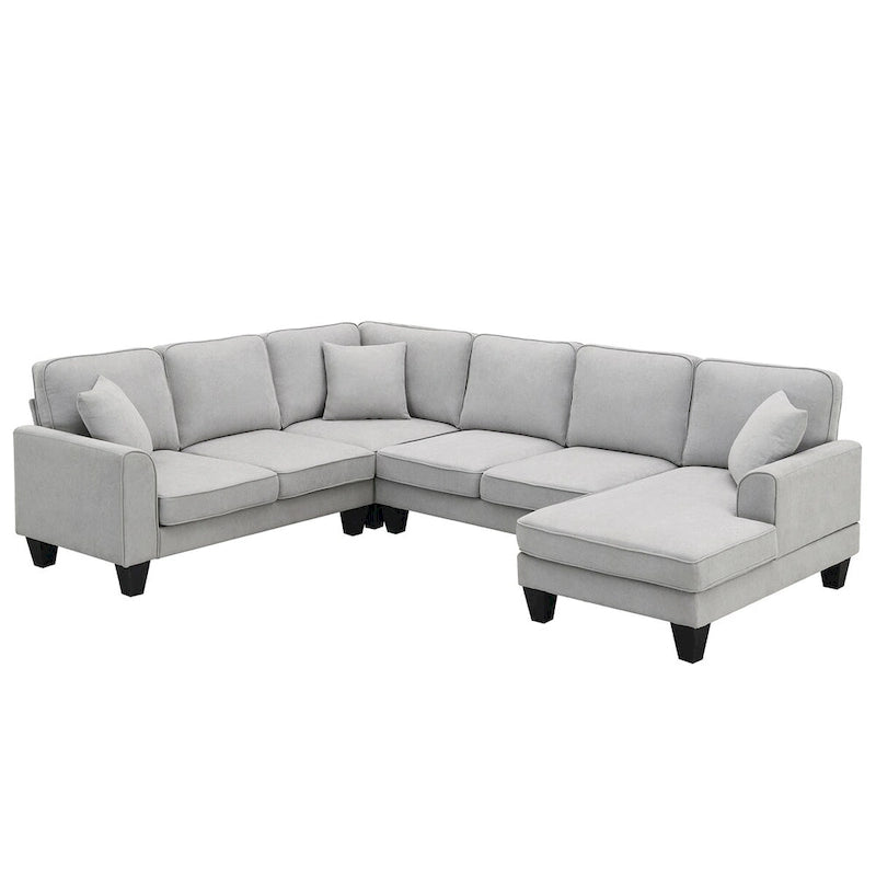 Divano sezionale moderno in velluto oversize 89*89, grande mobile imbottito per interni a L con doppi cuscini