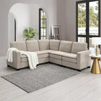 Divano sezionale moderno in velluto oversize 89*89, grande mobile imbottito per interni a L con doppi cuscini