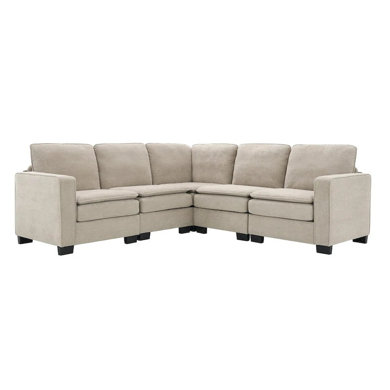 Divano sezionale moderno in velluto oversize 89*89, grande mobile imbottito per interni a L con doppi cuscini