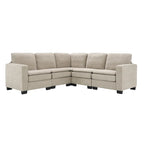 Divano sezionale moderno in velluto oversize 89*89, grande mobile imbottito per interni a L con doppi cuscini