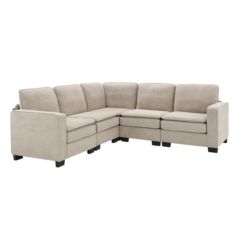 Divano sezionale moderno in velluto oversize 89*89, grande mobile imbottito per interni a L con doppi cuscini