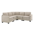 Divano sezionale moderno in velluto oversize 89*89, grande mobile imbottito per interni a L con doppi cuscini