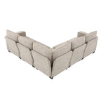 Divano sezionale moderno in velluto oversize 89*89, grande mobile imbottito per interni a L con doppi cuscini