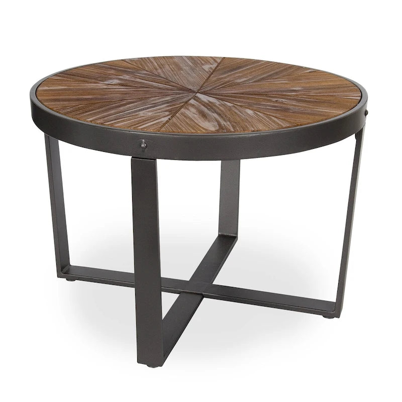 Tavolino rotondo da 24" Stile moderno Altezza 15,5" Soggiorno