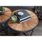 Tavolino rotondo da 24" Stile moderno Altezza 15,5" Soggiorno
