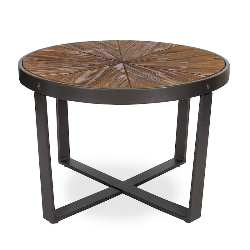 Tavolino rotondo da 24" Stile moderno Altezza 15,5" Soggiorno