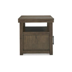 Tavolino marrone 24Lx26Px26,63A Tavolino laterale in legno per soggiorno camera da letto