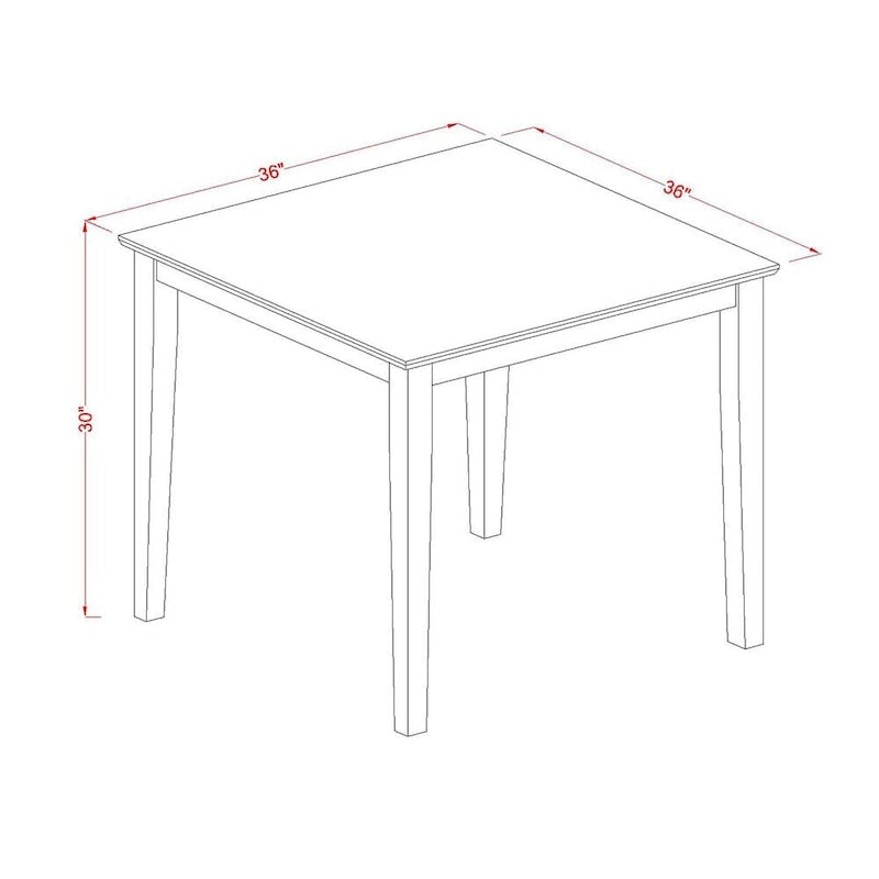 Set Tavolo da Pranzo Quadrato con Sedie Imbottite Finitura Mogano Pezzi Multipli