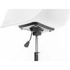 Sedia da ufficio direzionale girevole regolabile in stile Mid-Century Modern con scocca in plastica stampata e ruote