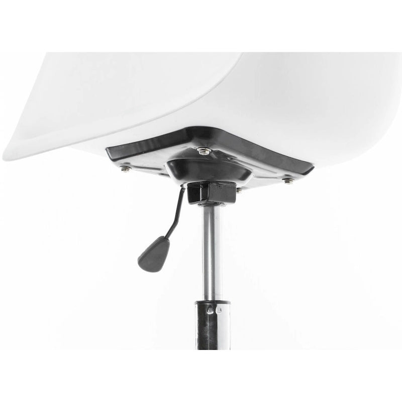 Sedia da ufficio direzionale girevole regolabile in stile Mid-Century Modern con scocca in plastica stampata e ruote