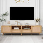 Mobile TV in rattan per TV fino a 85 pollici