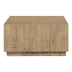 NADAAL STUDIOS Niall, Square Wooden Coffee Table, Brown - 31.5 X 31.5 X 16