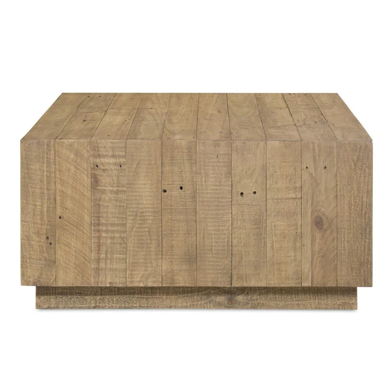 Tavolino da caffè quadrato in legno marrone 80x80x40 cm, moderno, per soggiorno