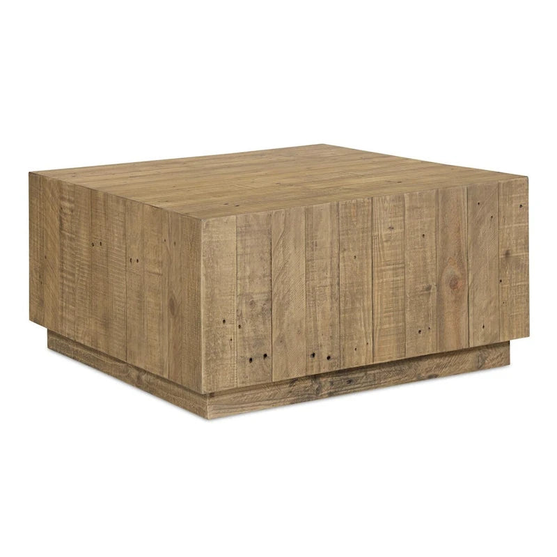 Tavolino da caffè quadrato in legno marrone 80x80x40 cm, moderno, per soggiorno